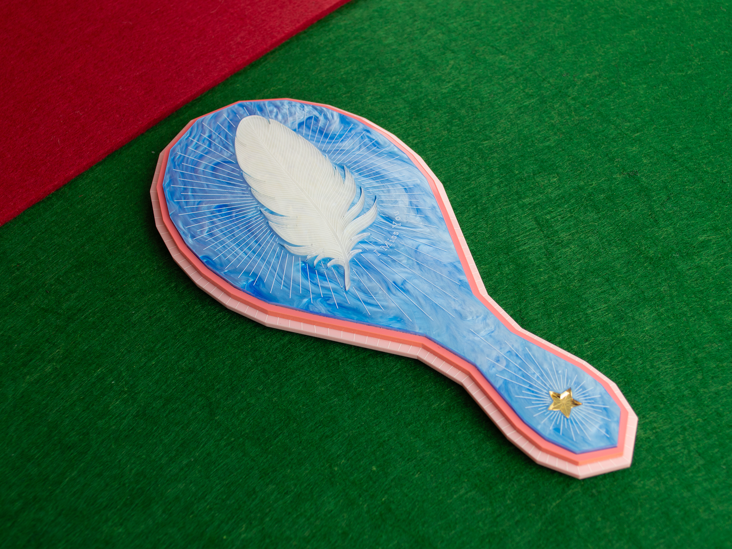 ‘I Miss You, I See You’ Hand Mirror - Sky Blue