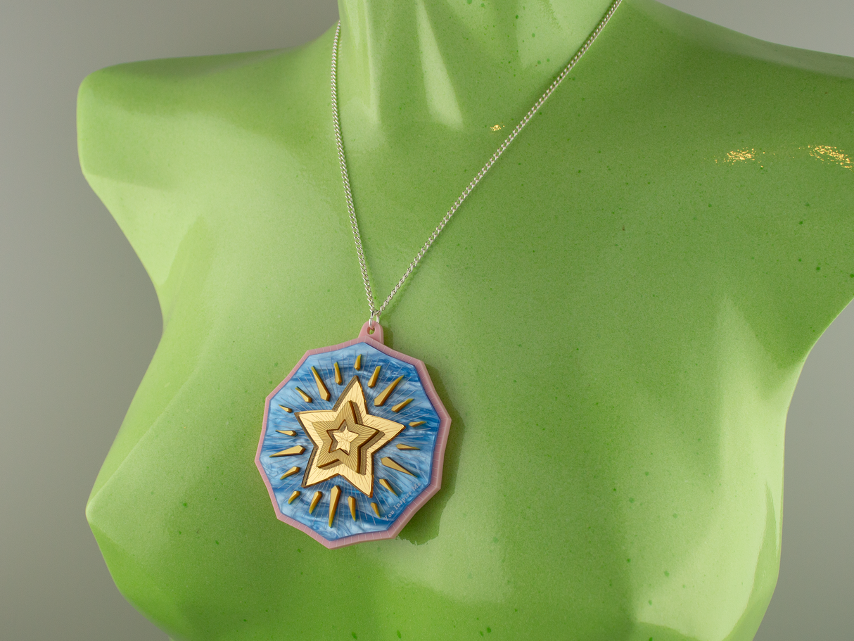 ‘You Inspire Me’ Pendant - Sky Blue