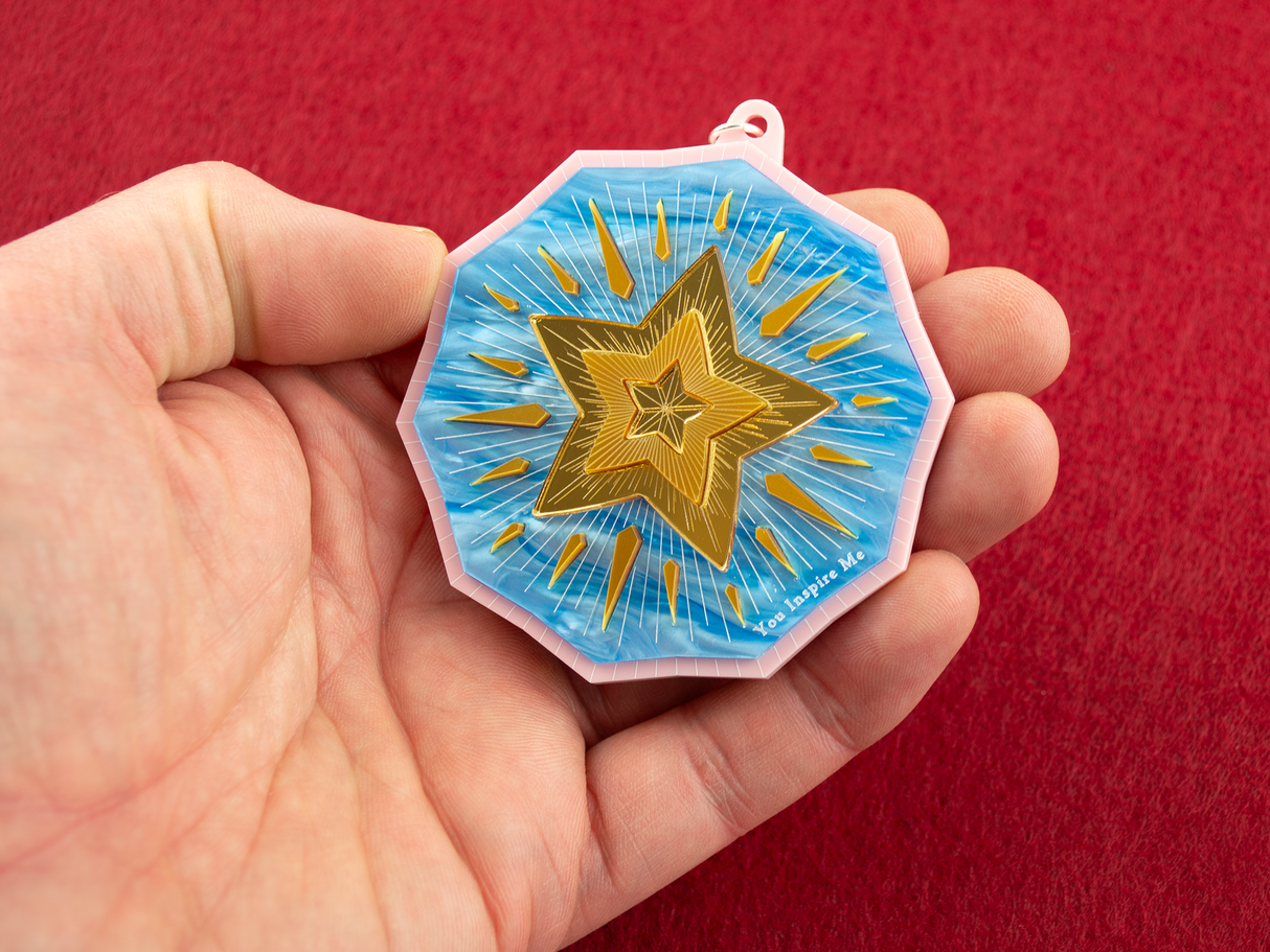 ‘You Inspire Me’ Pendant - Sky Blue