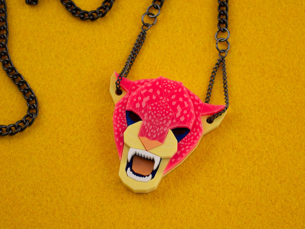 Jaguar Head Necklace - Comet