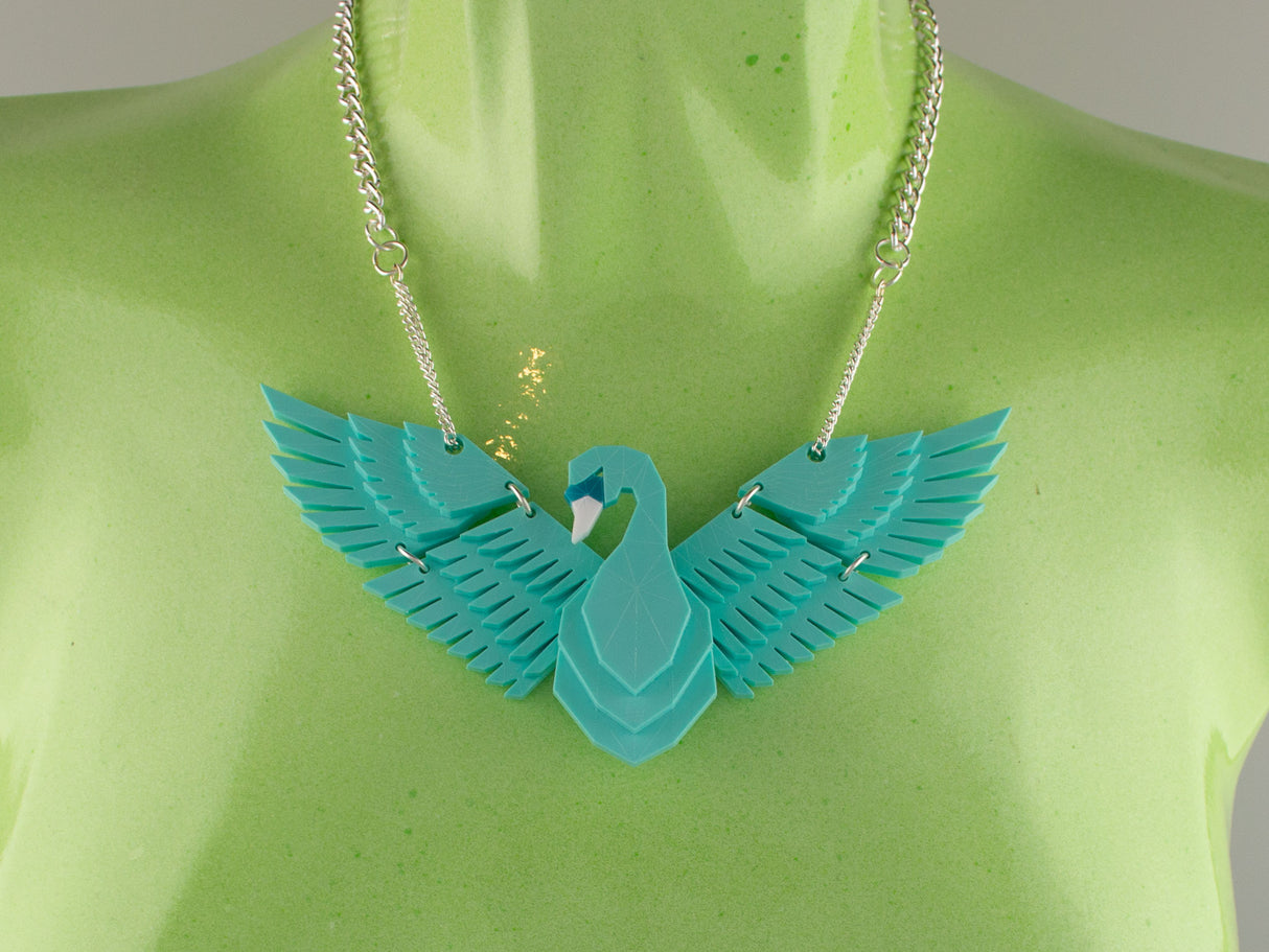 Swan Statement Necklace - Marina