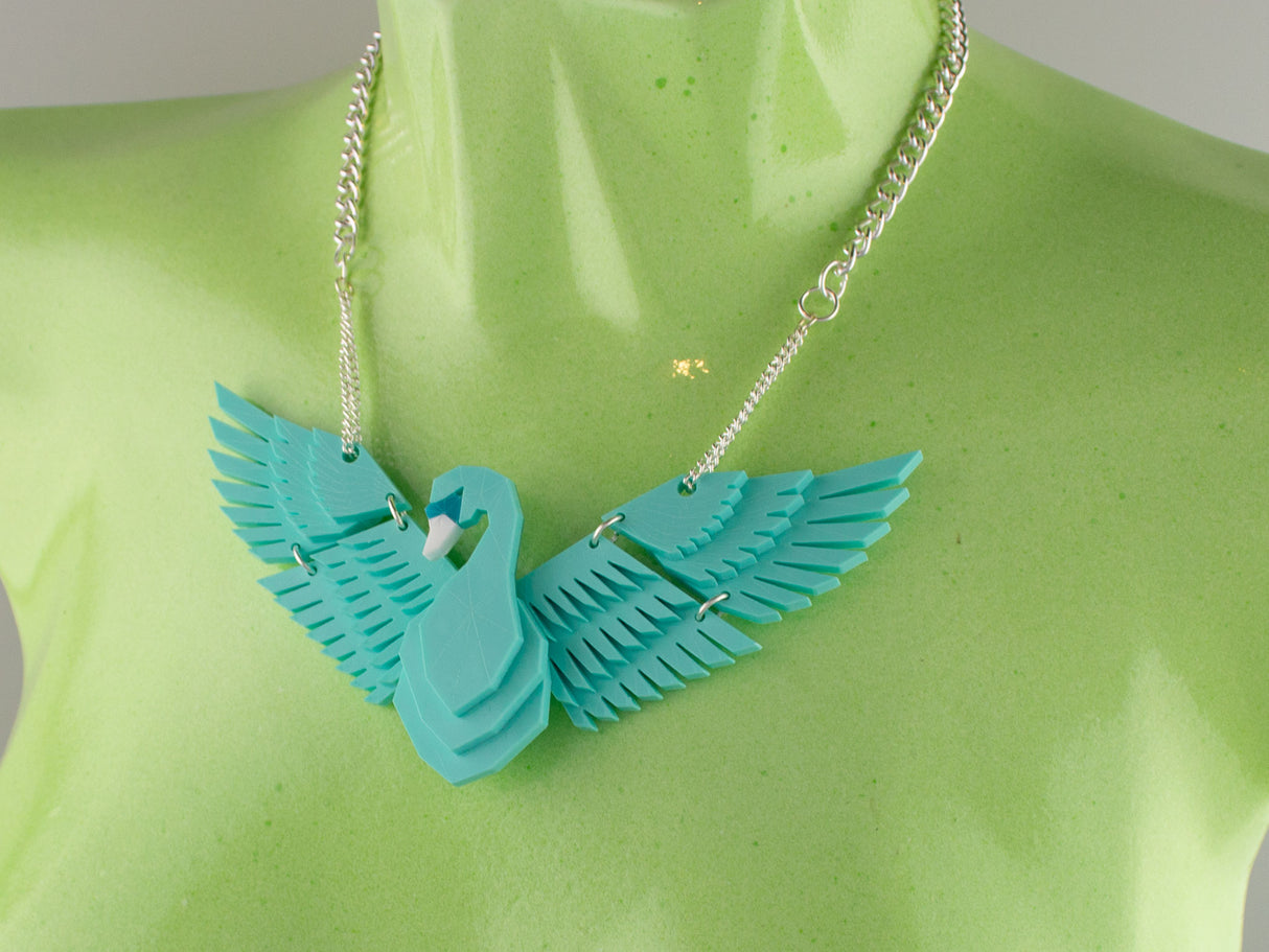 Swan Statement Necklace - Marina
