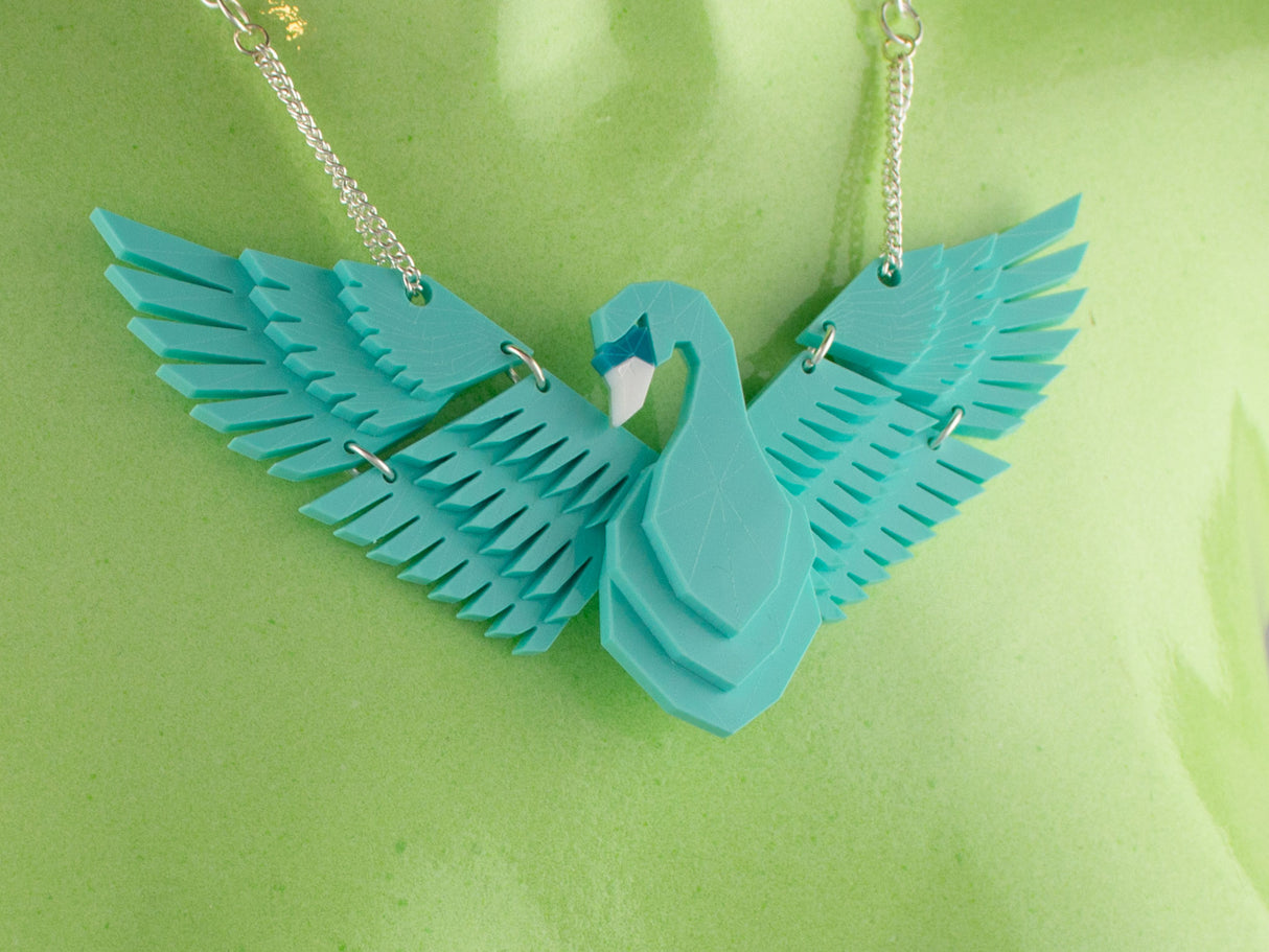 Swan Statement Necklace - Marina