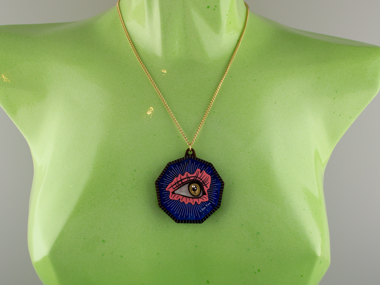 ‘I See You’ Pendant - Midnight Blue