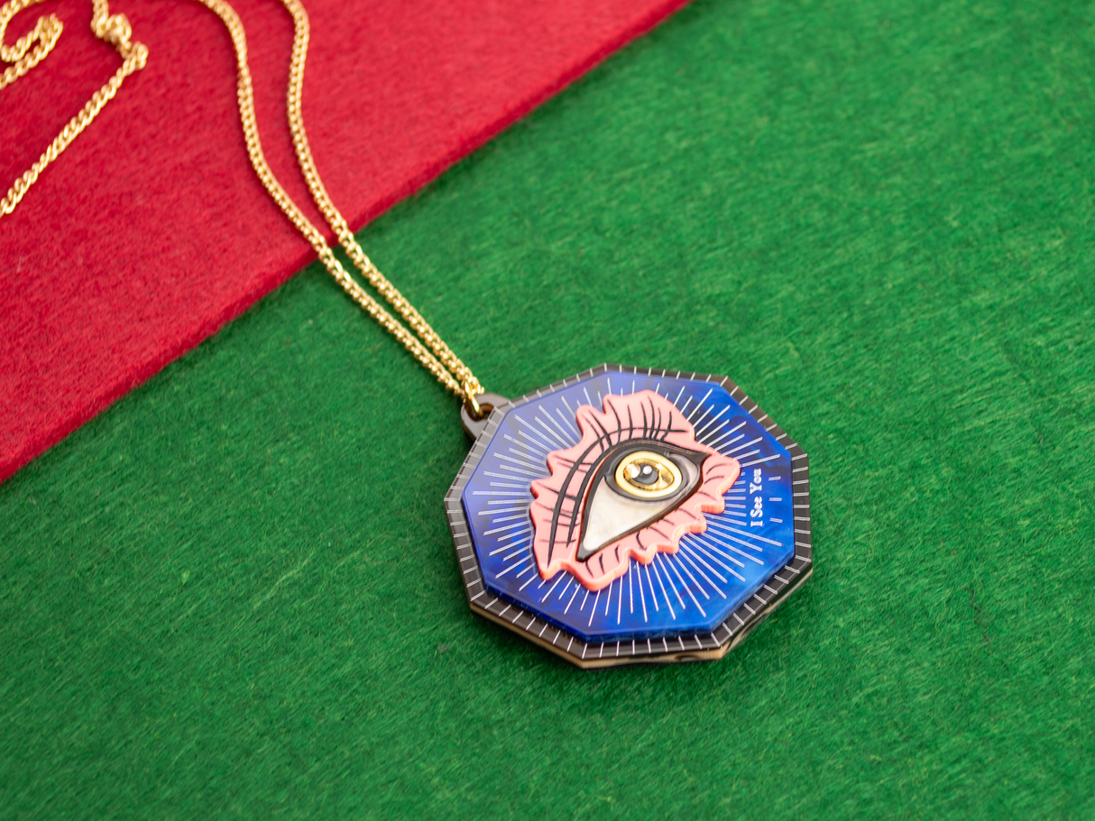 ‘I See You’ Pendant - Midnight Blue