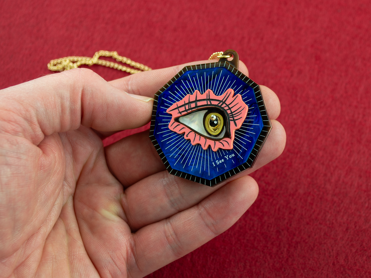 ‘I See You’ Pendant - Midnight Blue