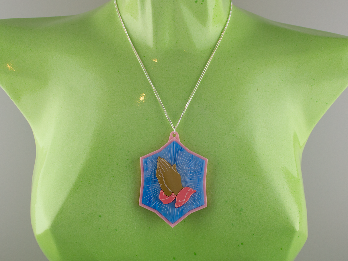 ‘Thank You For Your Love’ Pendant - Sky Blue