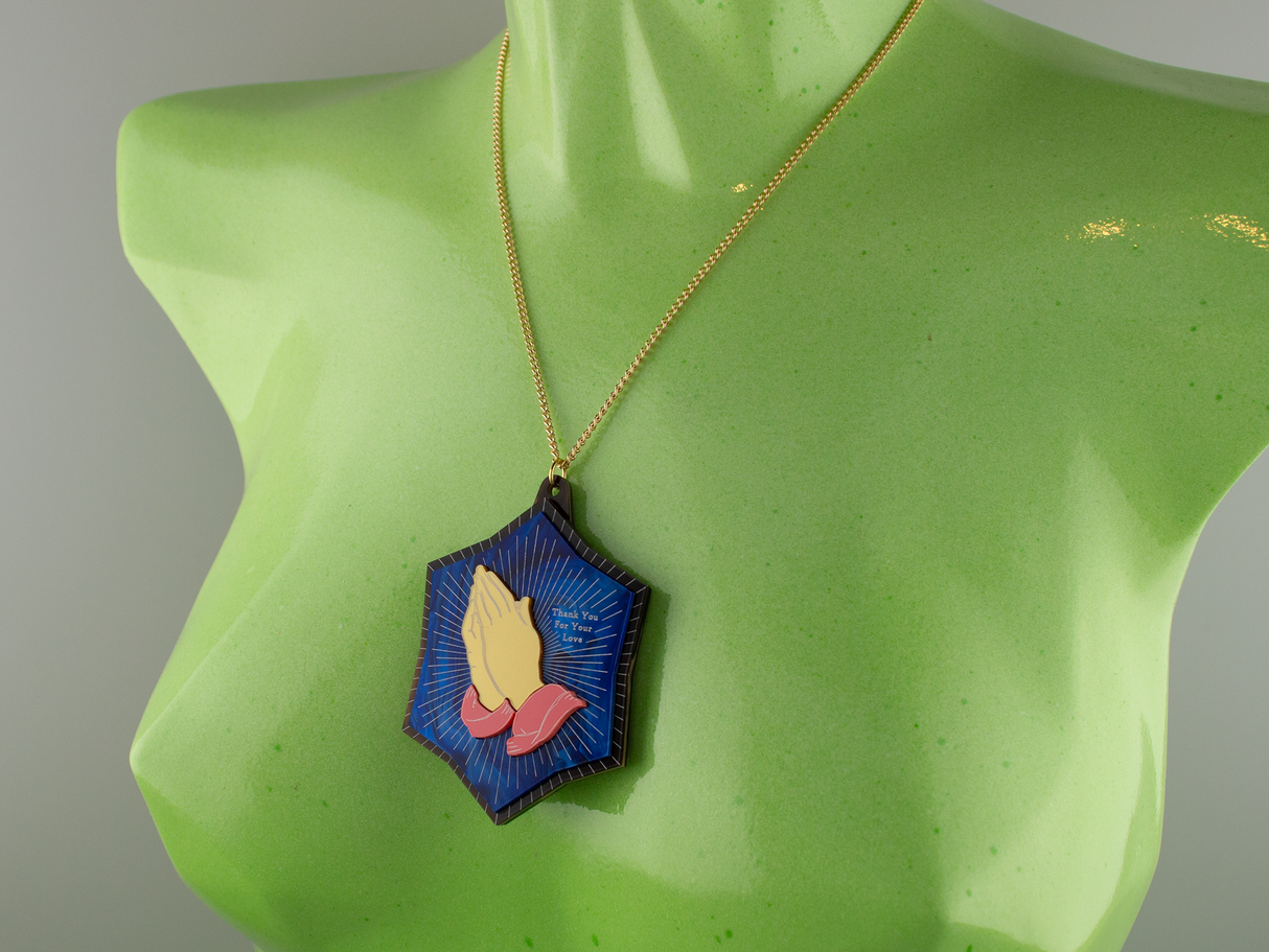 ‘Thank You For Your Love’ Pendant - Midnight Blue