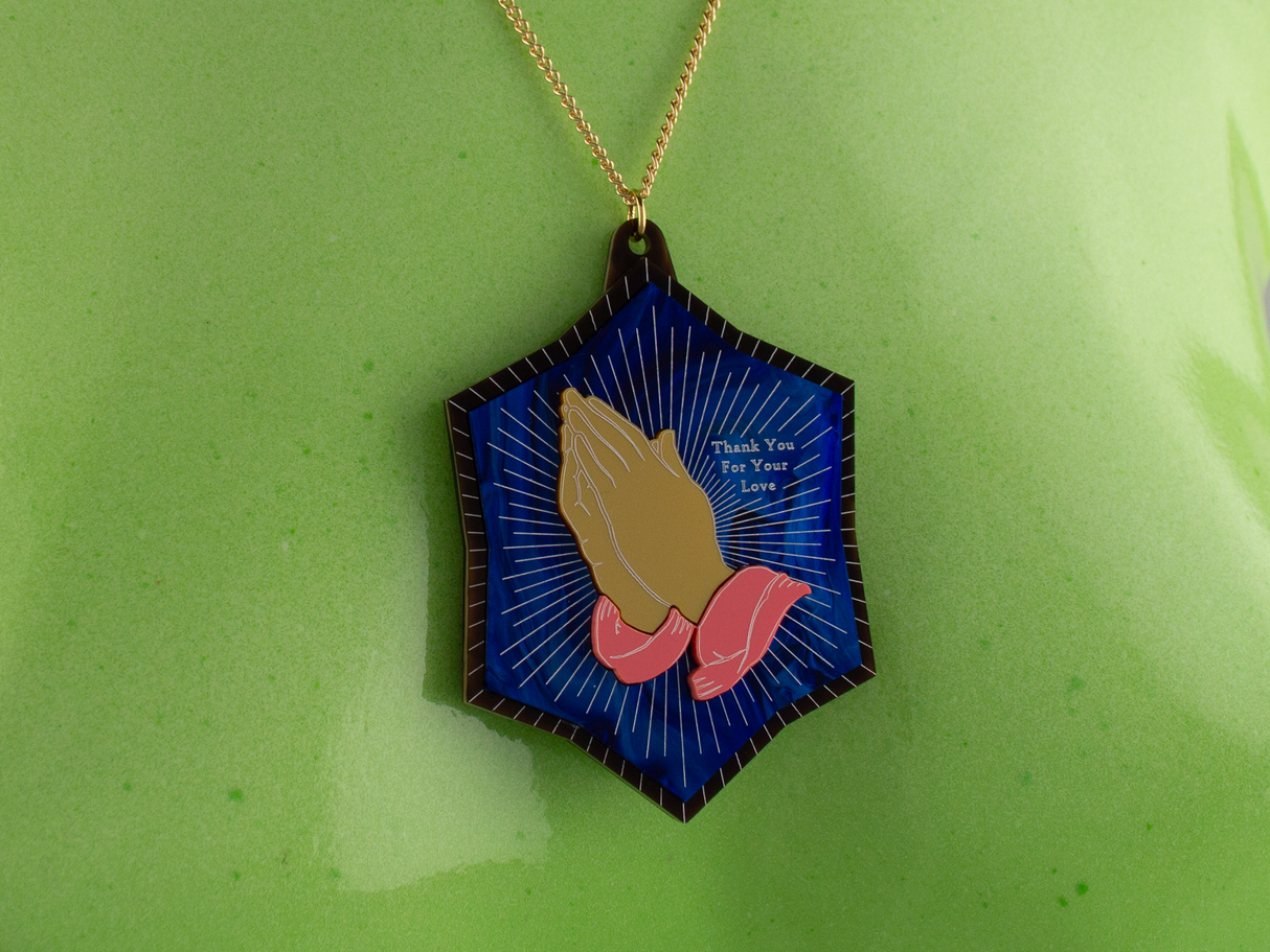 ‘Thank You For Your Love’ Pendant - Midnight Blue