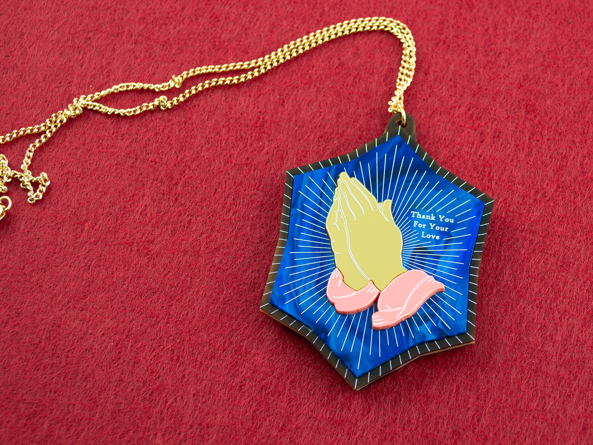 ‘Thank You For Your Love’ Pendant - Midnight Blue