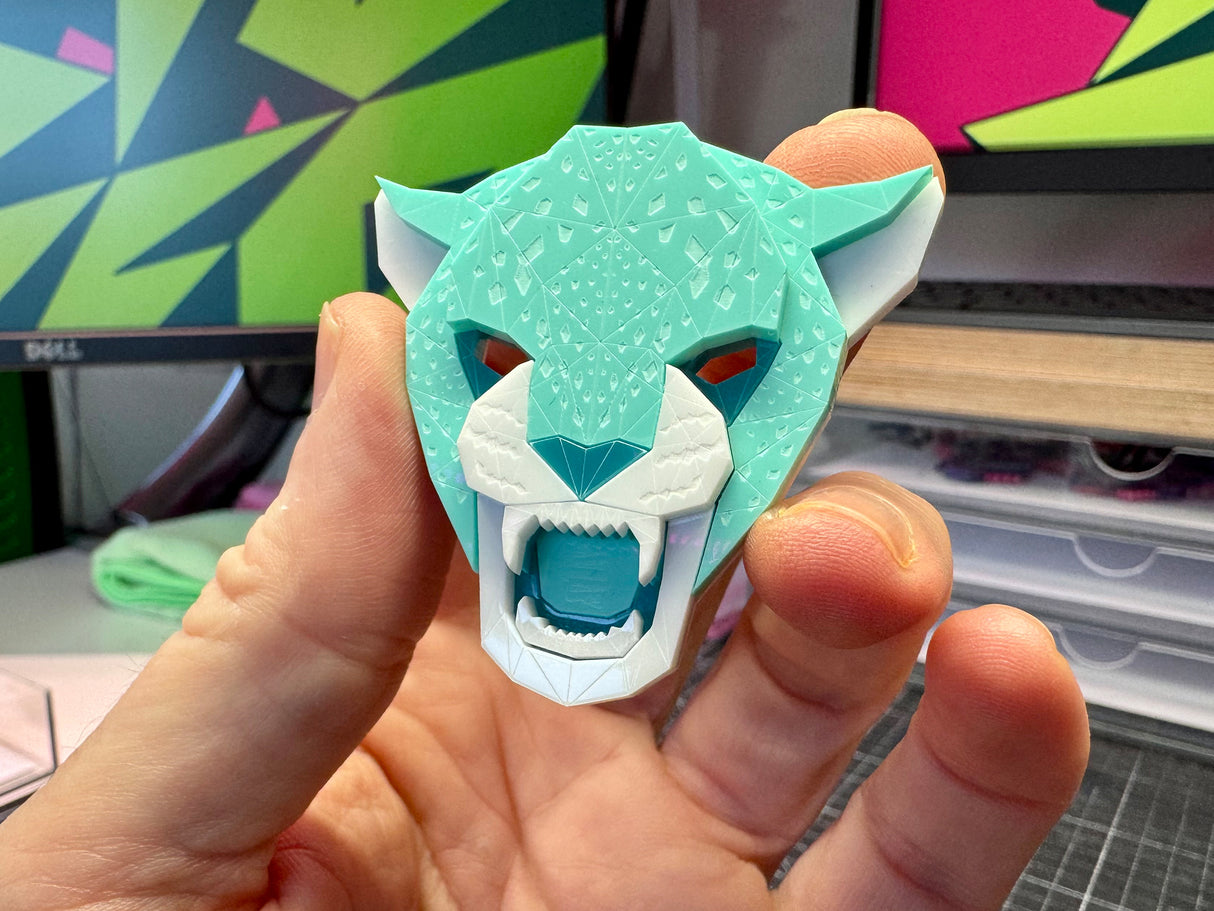 Jaguar Head Brooch - Marina