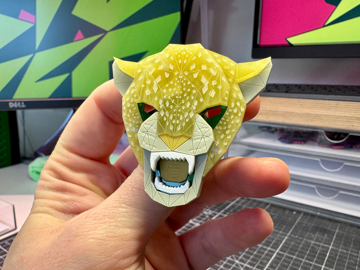 Jaguar Head Brooch - Springer