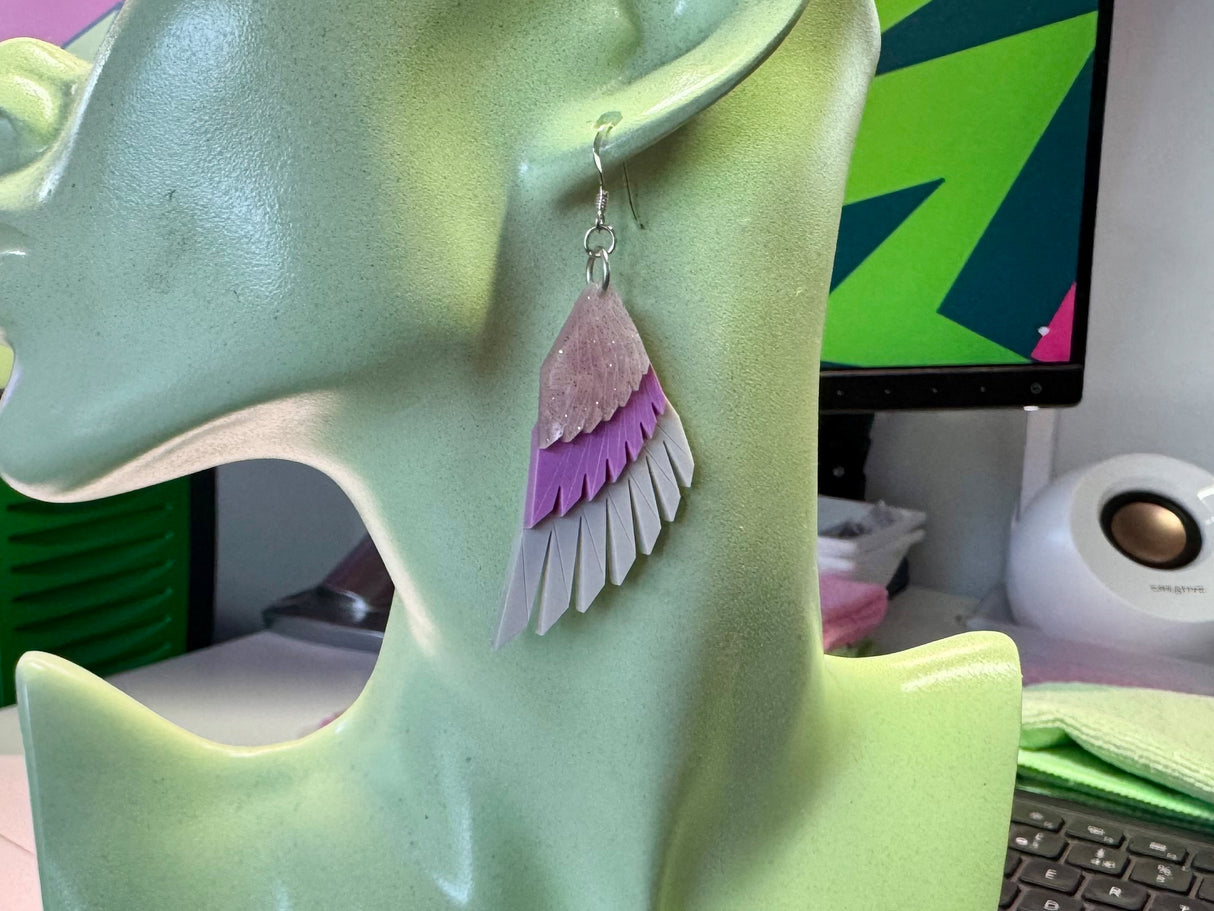 Swan Wing Earrings - Miami Sound Machine