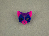 Black Cat Head Brooch - Nightcrawler