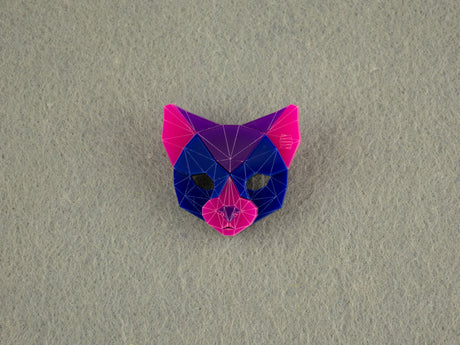 Black Cat Head Brooch - Nightcrawler