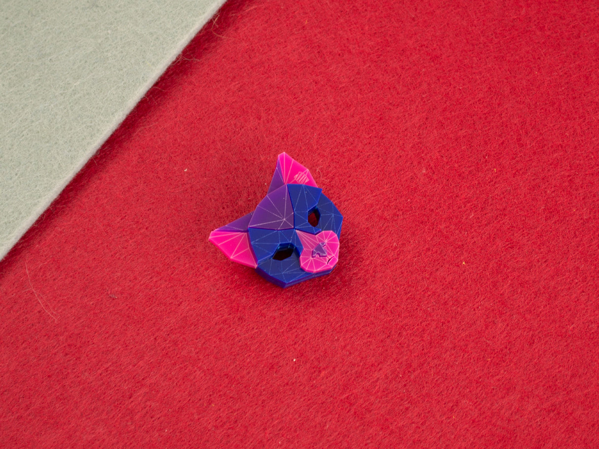Black Cat Head Brooch - Nightcrawler