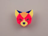 Black Cat Head Brooch - Comet