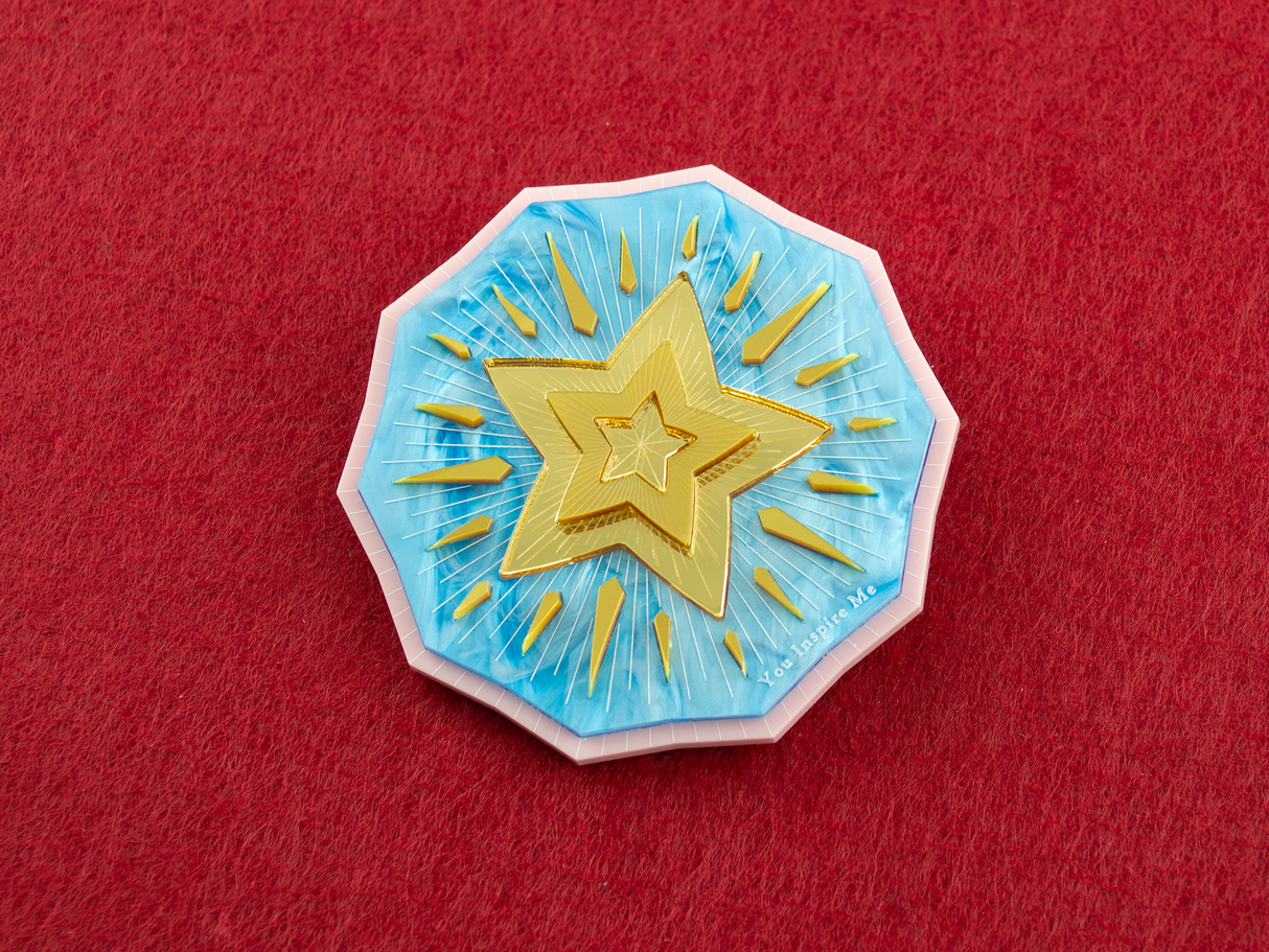 ‘You Inspire Me’ Brooch - Sky Blue