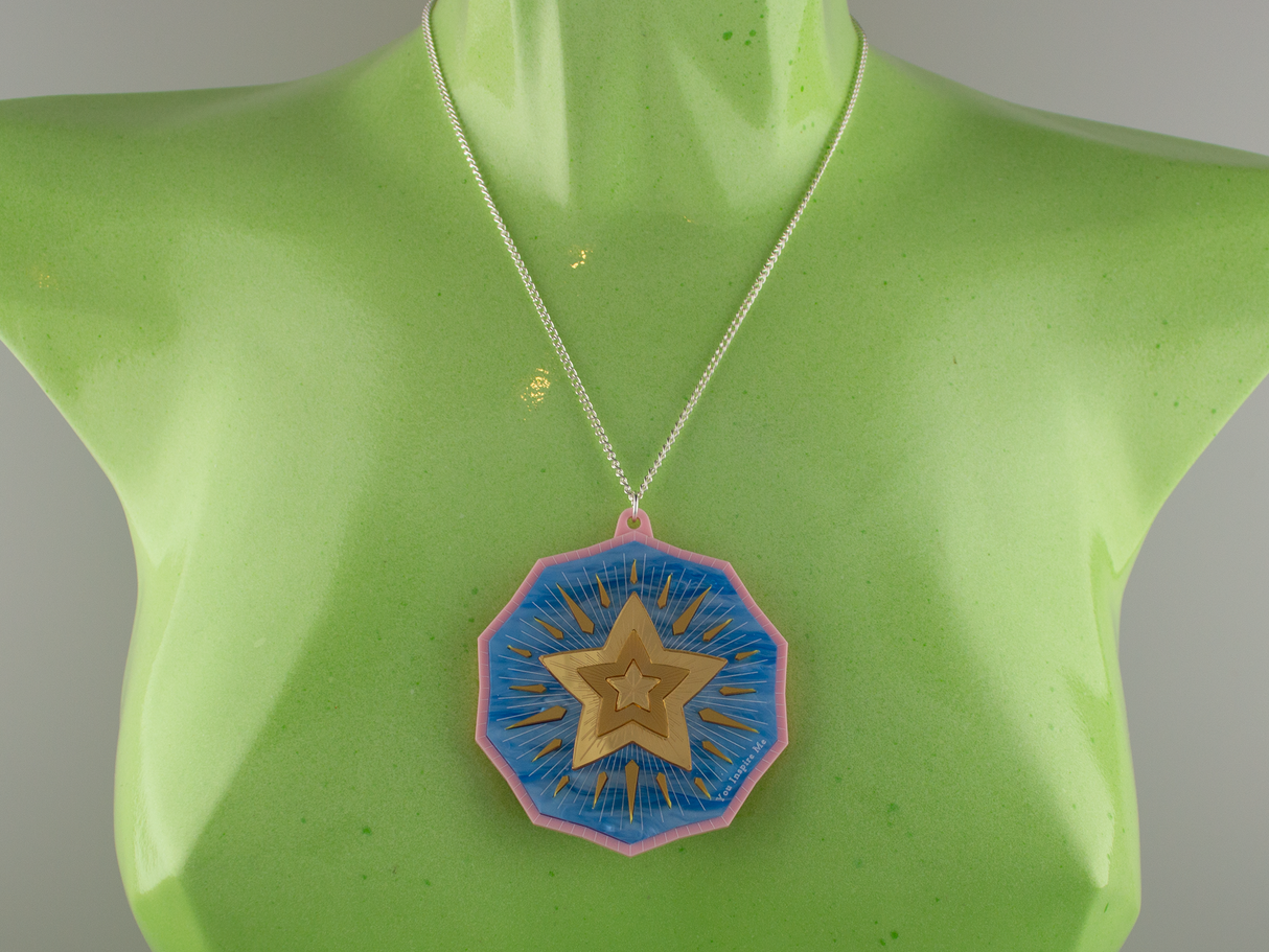 ‘You Inspire Me’ Pendant - Sky Blue