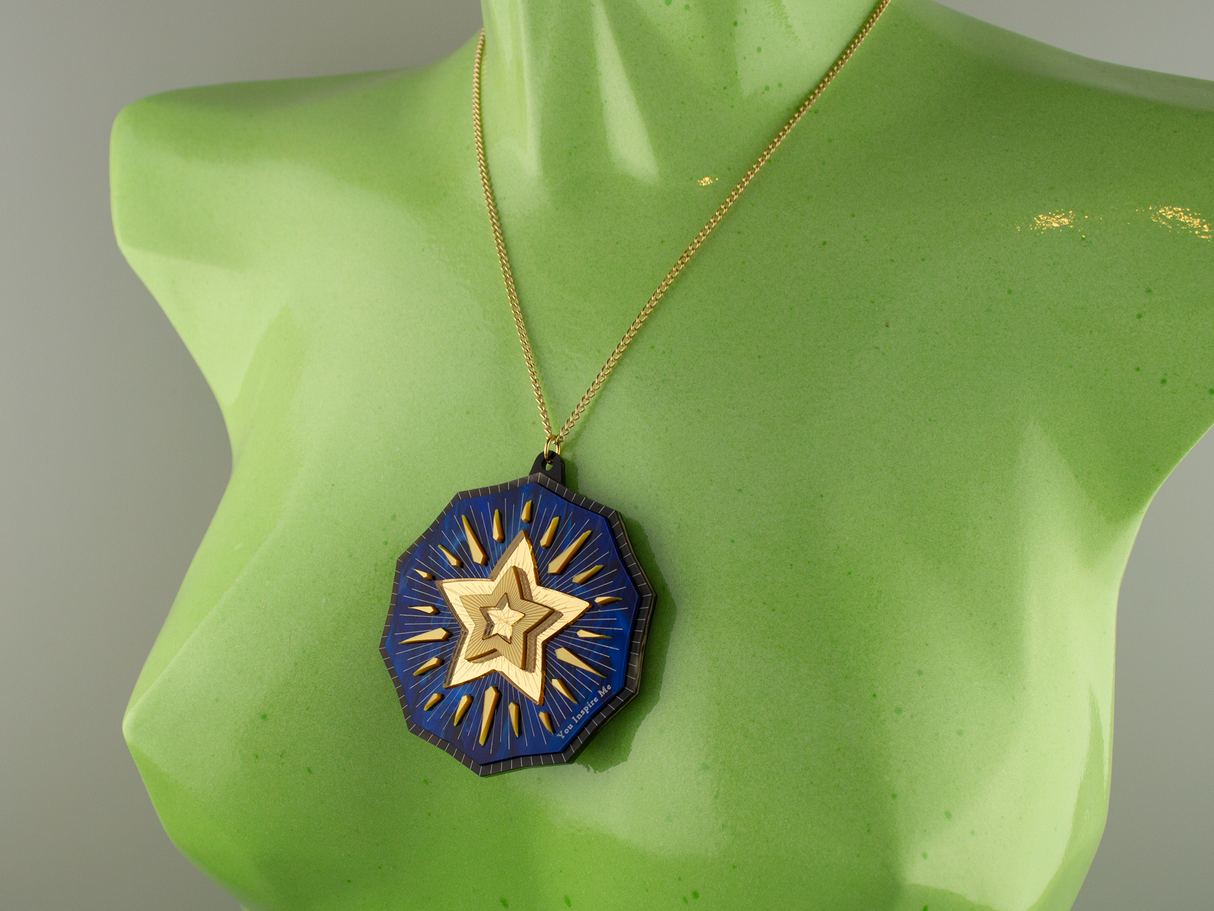 ‘You Inspire Me’ Pendant - Midnight Blue