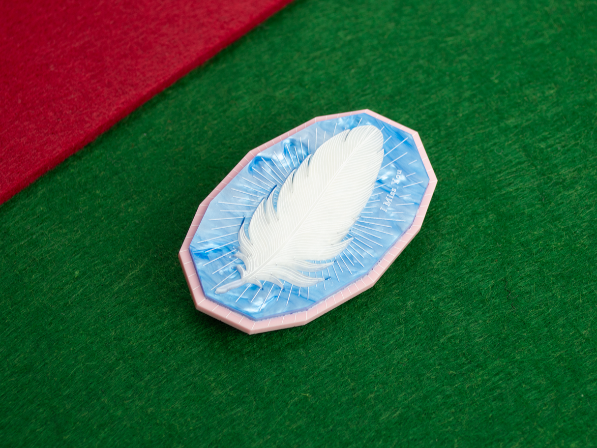 ‘I Miss You’ Brooch - Sky Blue