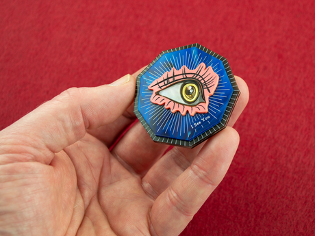 ‘I See You’ Brooch - Midnight Blue
