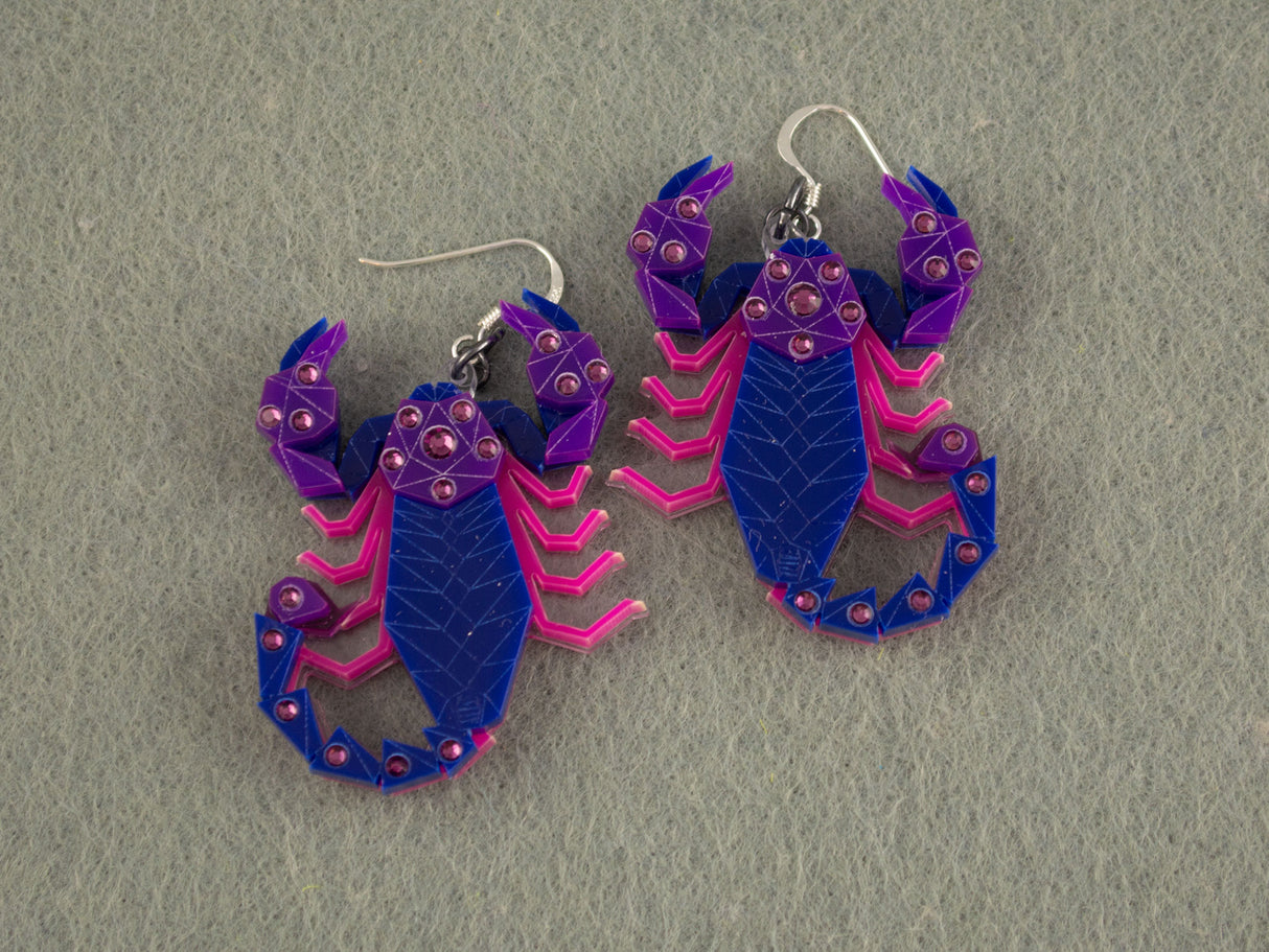 Scorpion Earrings - Nightcrawler