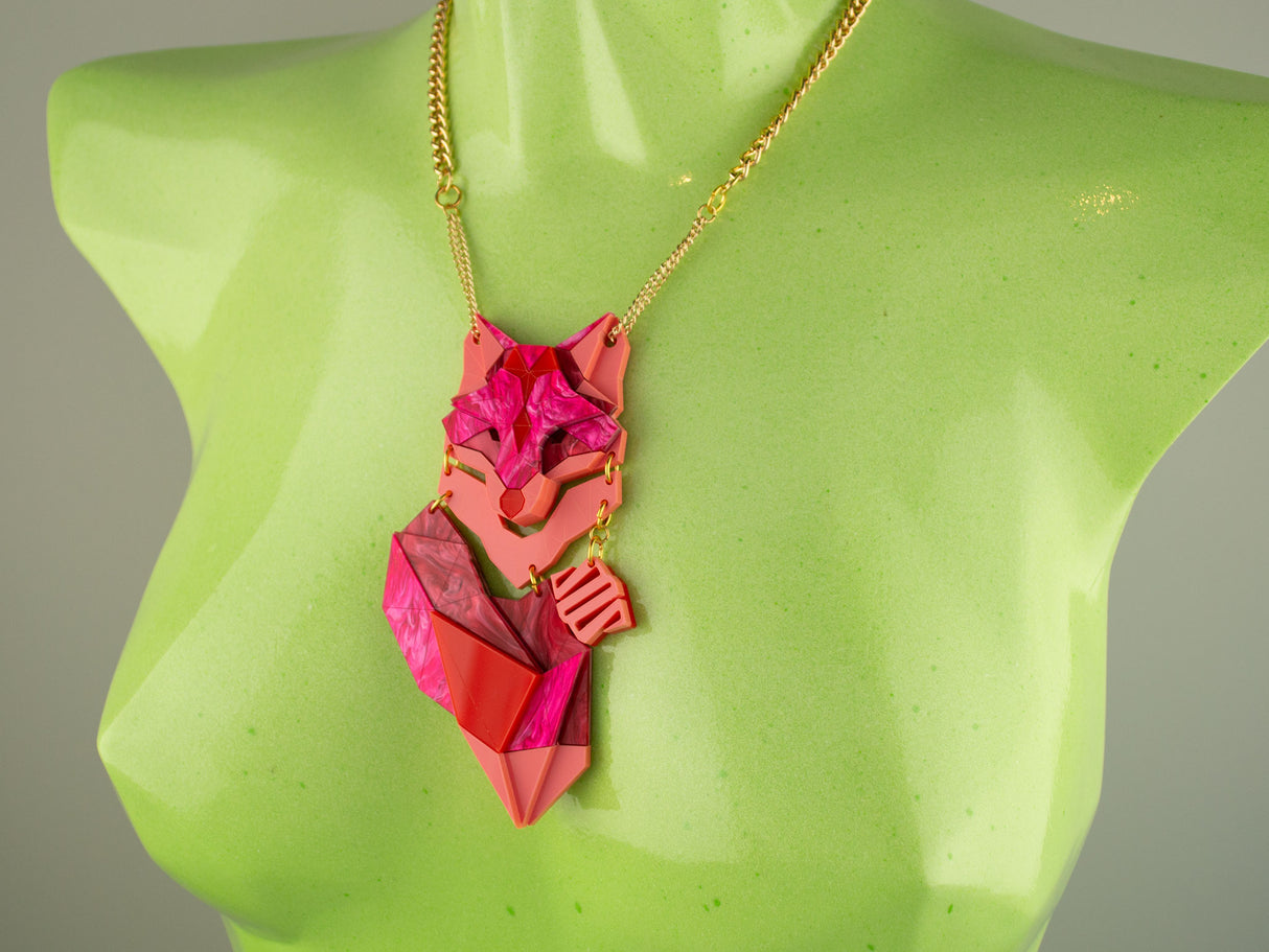 Fox Necklace - Lunar Red
