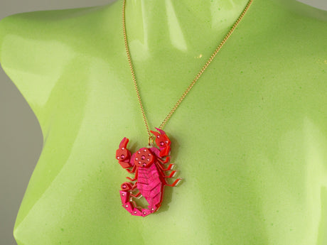 Scorpion Pendant - Lunar Red