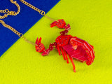 Scorpion Statement Necklace - Lunar Red