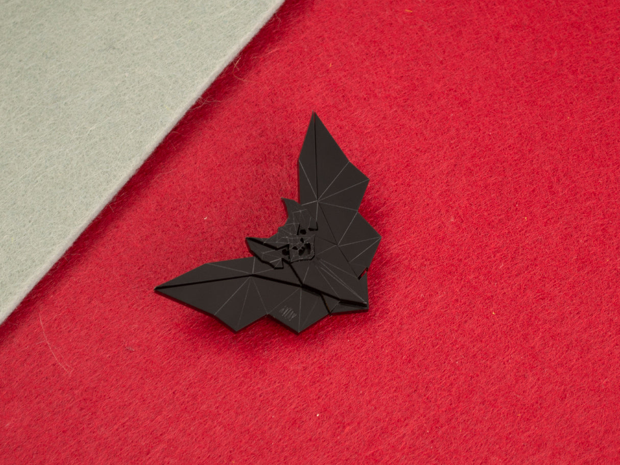 Vampire Bat Brooch - Black