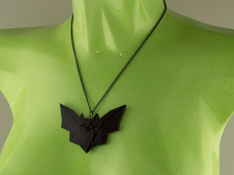 Vampire Bat Pendant - Black