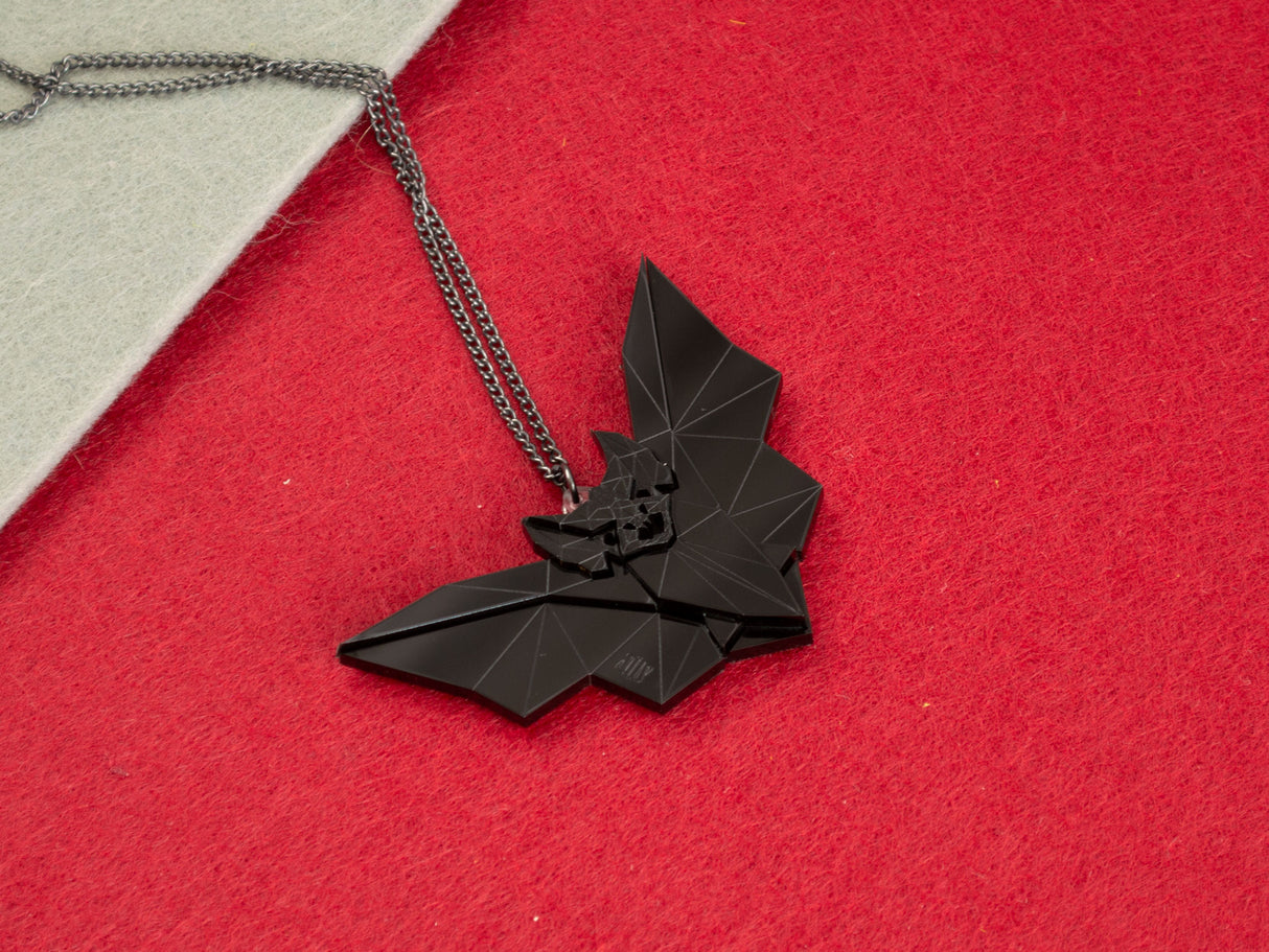 Vampire Bat Pendant - Black