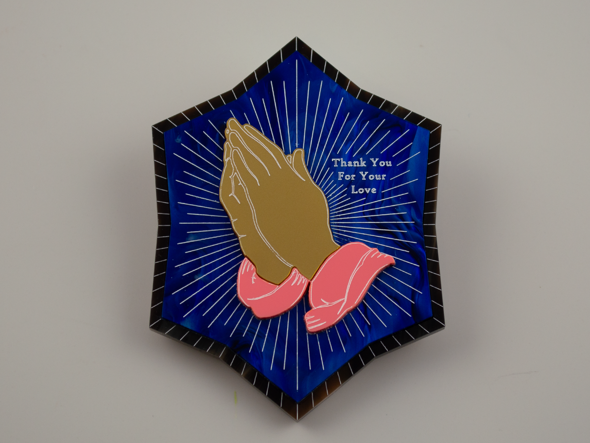 ‘Thank You For Your Love’ Brooch - Midnight Blue