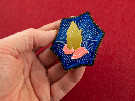 ‘Thank You For Your Love’ Brooch - Midnight Blue