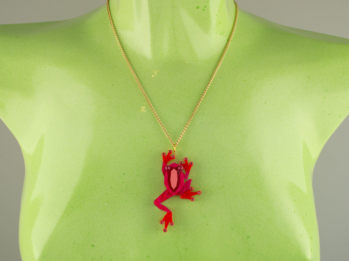 Tree Frog Pendant - Lunar Red