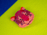 Tiger Head Brooch - Lunar Red