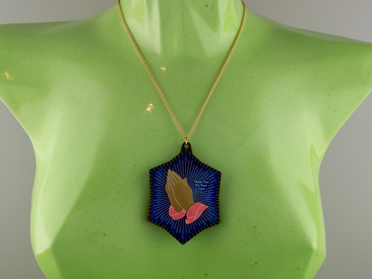 ‘Thank You For Your Love’ Pendant - Midnight Blue