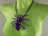 Tarantula Statement Necklace - Nightcrawler