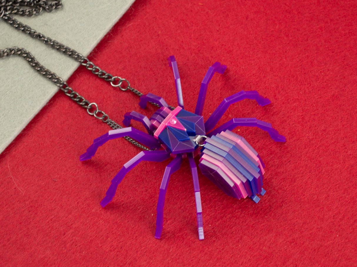 Tarantula Statement Necklace - Nightcrawler