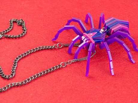 Tarantula Statement Necklace - Nightcrawler