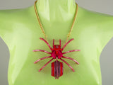 Tarantula Statement Necklace - Lunar Red