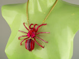 Tarantula Statement Necklace - Lunar Red