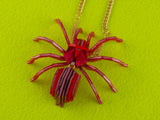 Tarantula Statement Necklace - Lunar Red