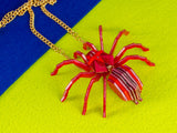 Tarantula Statement Necklace - Lunar Red