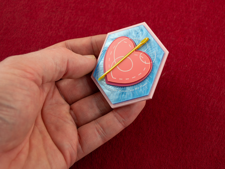 ‘You Are Woven Into My Heart’ Brooch - Sky Blue