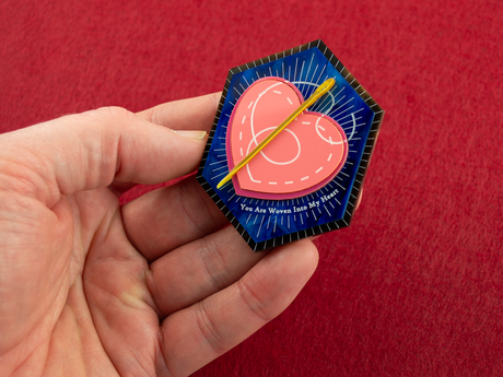 ‘You Are Woven Into My Heart’ Brooch - Midnight Blue