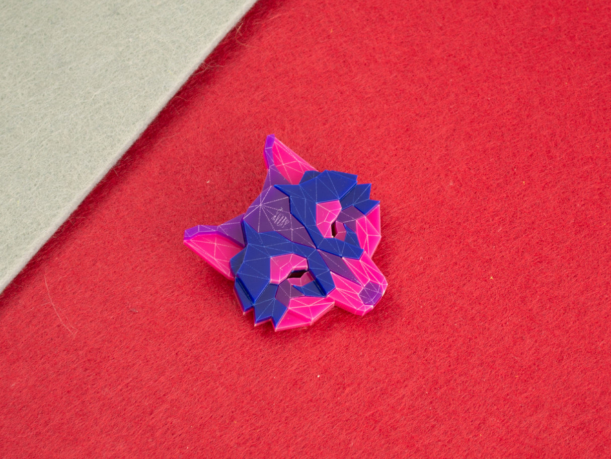 Wolf Head Brooch - Nightcrawler