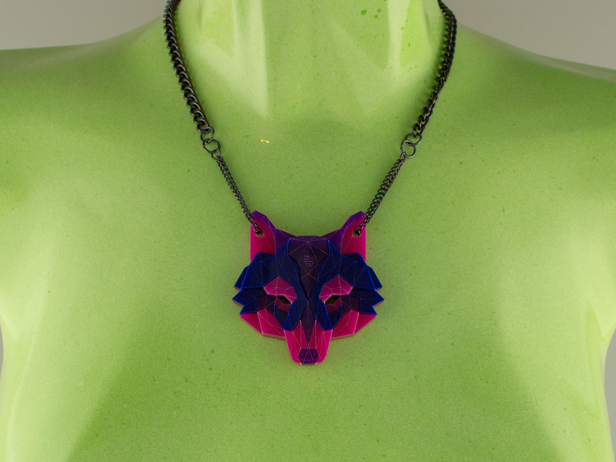 Wolf Head Necklace - Nightcrawler