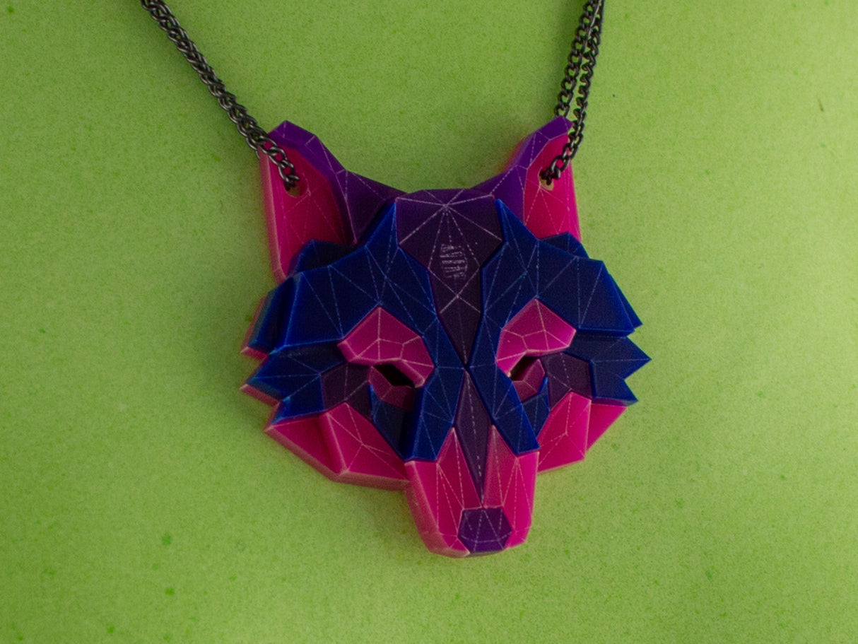 Wolf Head Necklace - Nightcrawler